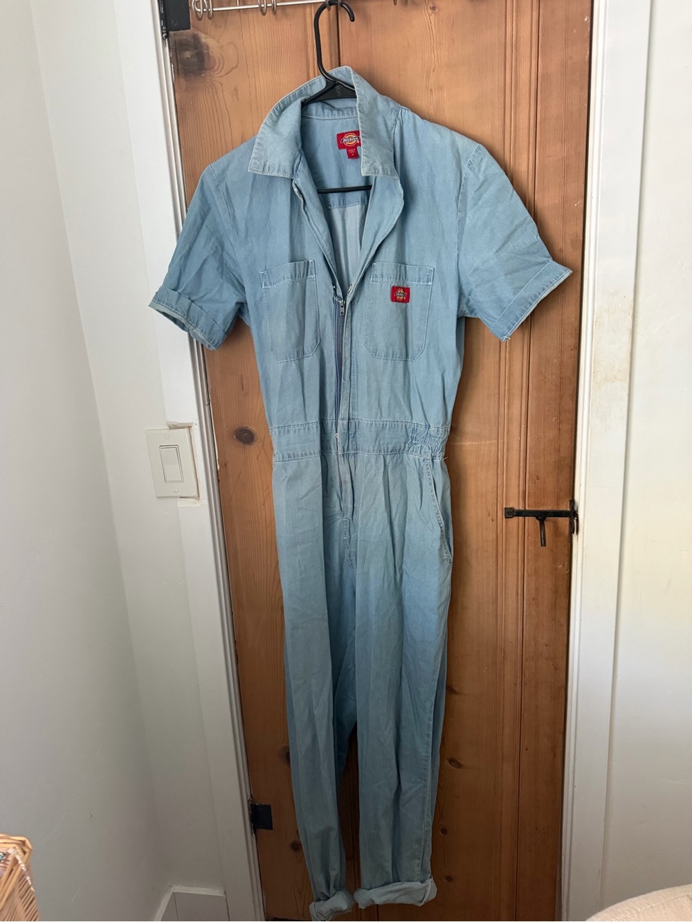 Dickies Light Blue Short-Sleeve Women’s Coverall Jumpsuit